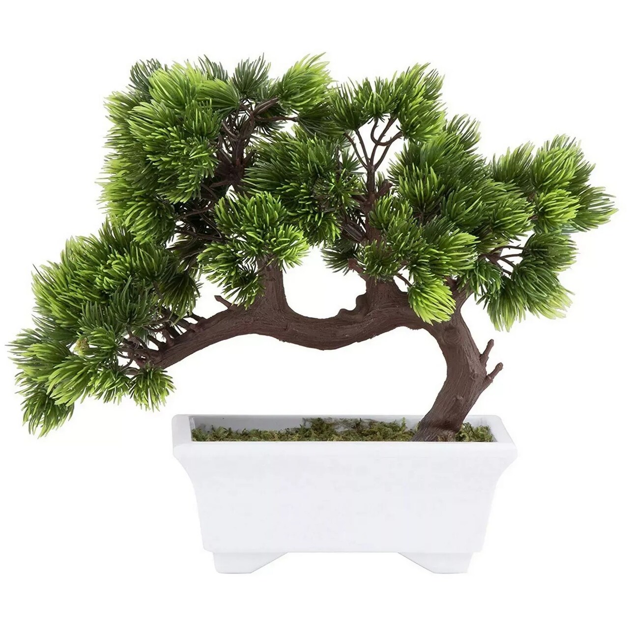 Artificial Bonsai Tree, Potted Japanese Pine for Desktop, Zen
